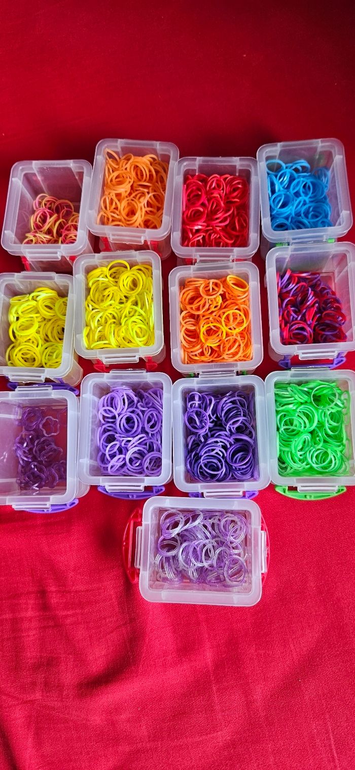 Lot élastiques et accessoires pour bracelets