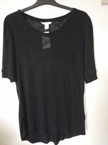 T-shirt noir manches courtes