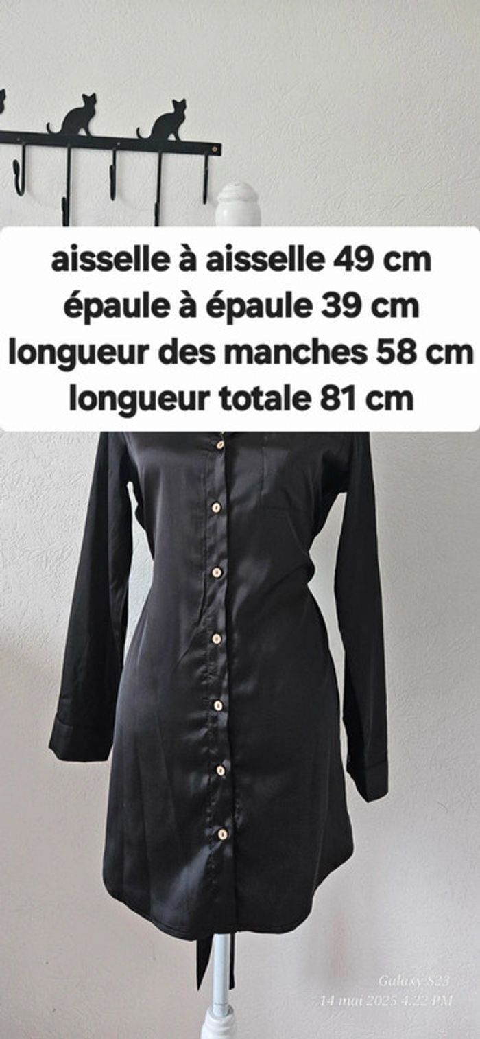 Robe chemise satinée T36 - photo numéro 2