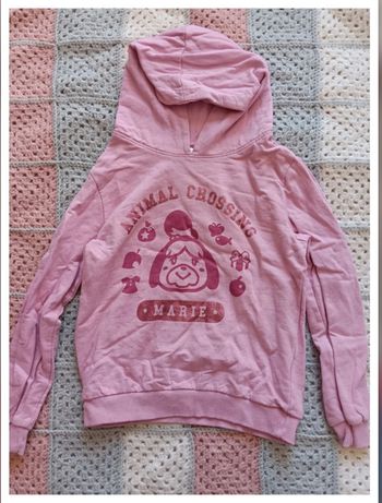 Pull sweat capuche animal crossing 8 ans