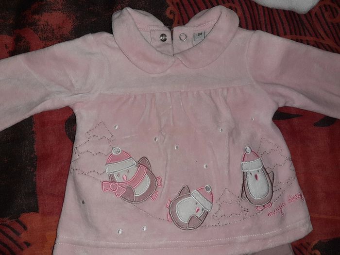 Ensemble rose pull/pantalon 3mois - photo numéro 2