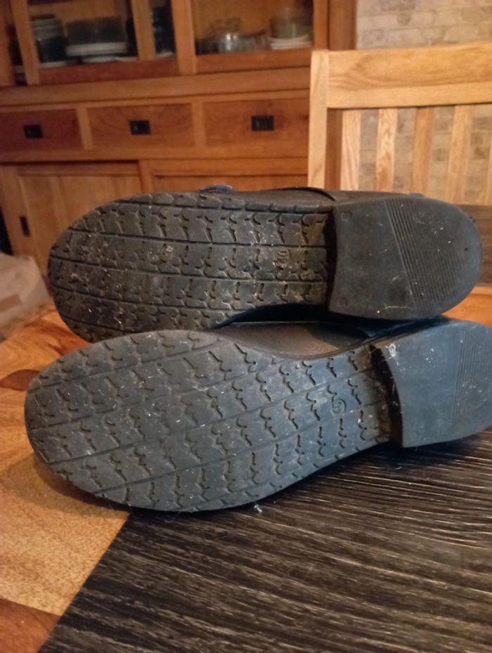 Bottines bi matière noires à lacets - photo numéro 6