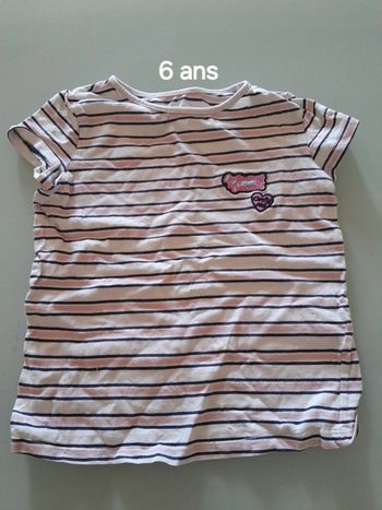 T-shirt rayé 6 ans