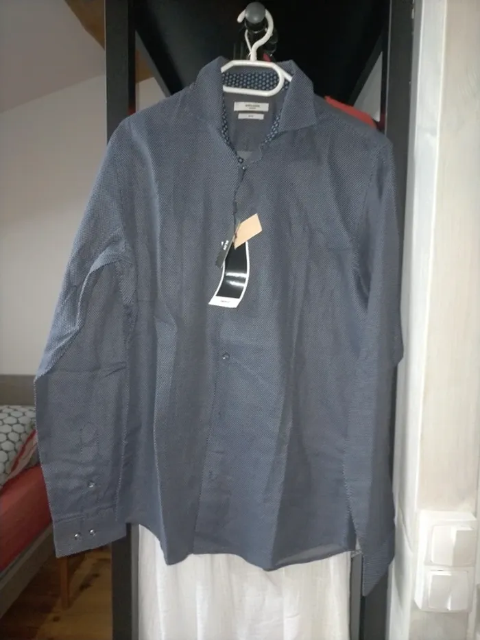 Chemise slim bleue