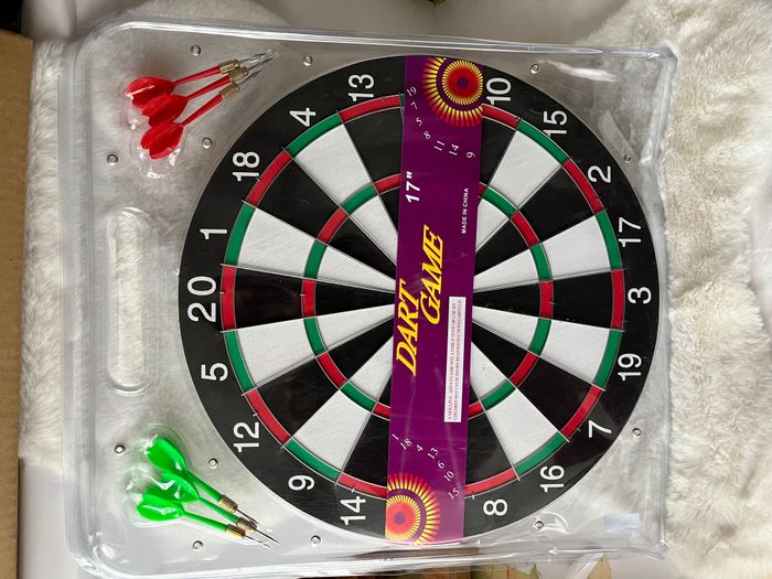 Jeu de Fléchettes double face 40 cm, Cible avec 6 fléchettes - photo numéro 5