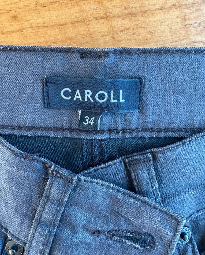 Pantalon jeans marron Caroll - photo numéro 2