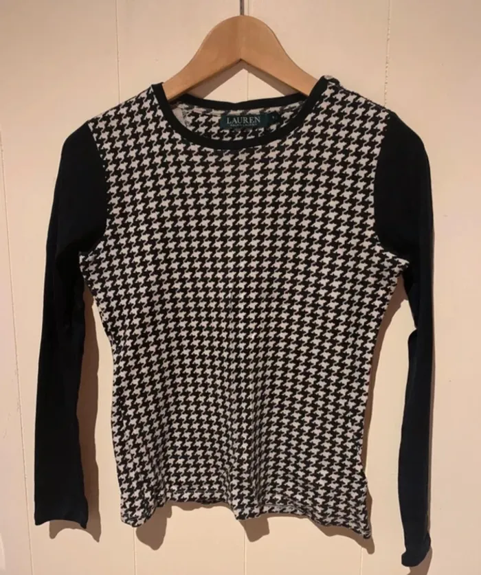 T-shirt pied-de-poule Lauren Ralph Lauren – Taille S