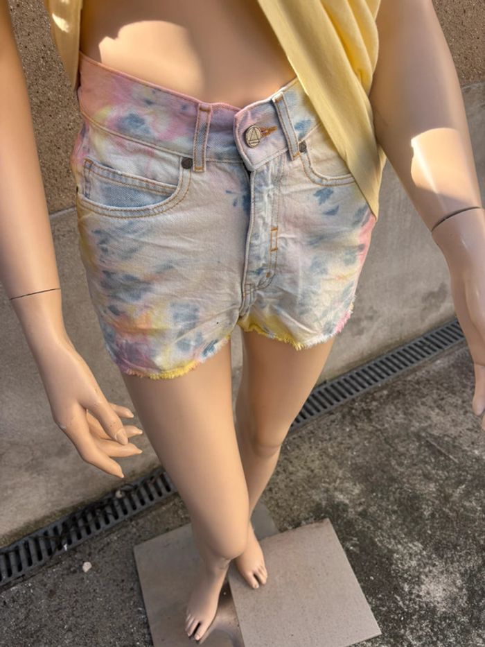 Short en jeans neuf taille haute éleven paris - photo numéro 10