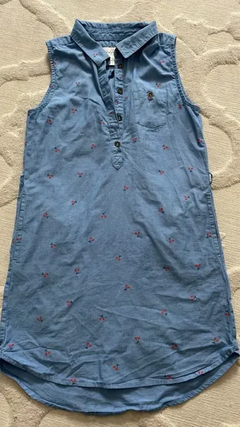 Robe sans manches bleue à cerises – 9-10 ans (140 cm)