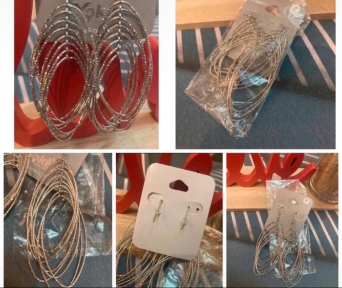 6 paires de boucles d’oreille - métal léger - photo numéro 6