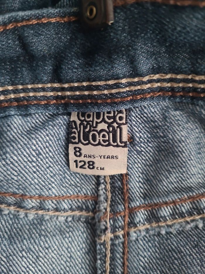 Robe jeans bretelles 6/8 ans - photo numéro 3