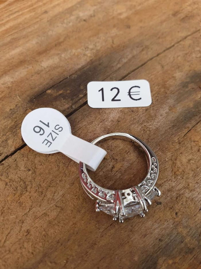 Bague  trilogy brillant  en métal  rhodié - photo numéro 2