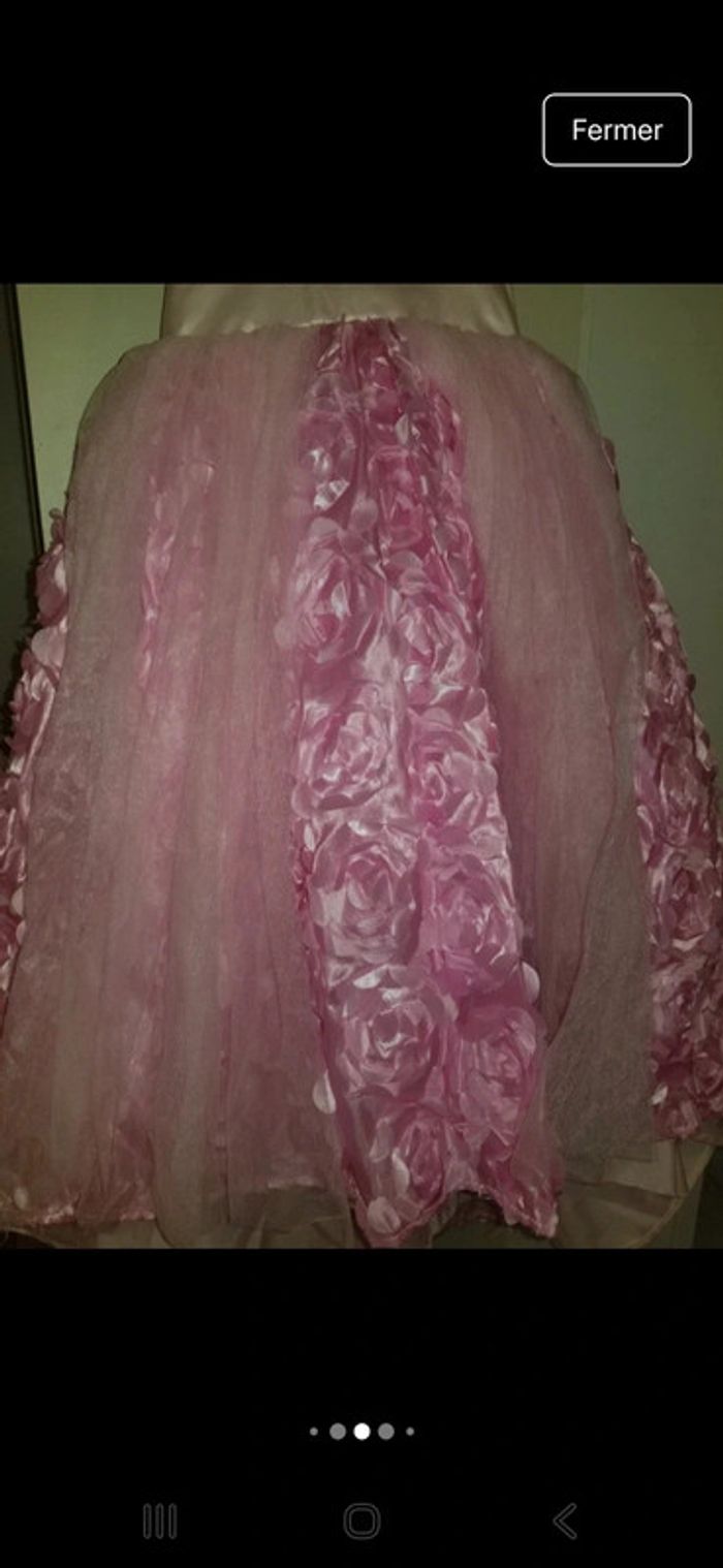 Magnifique robe de cérémonie rose – style princesse - photo numéro 4