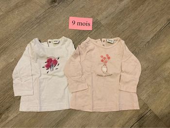 Lot 2 t-shirts 9 mois