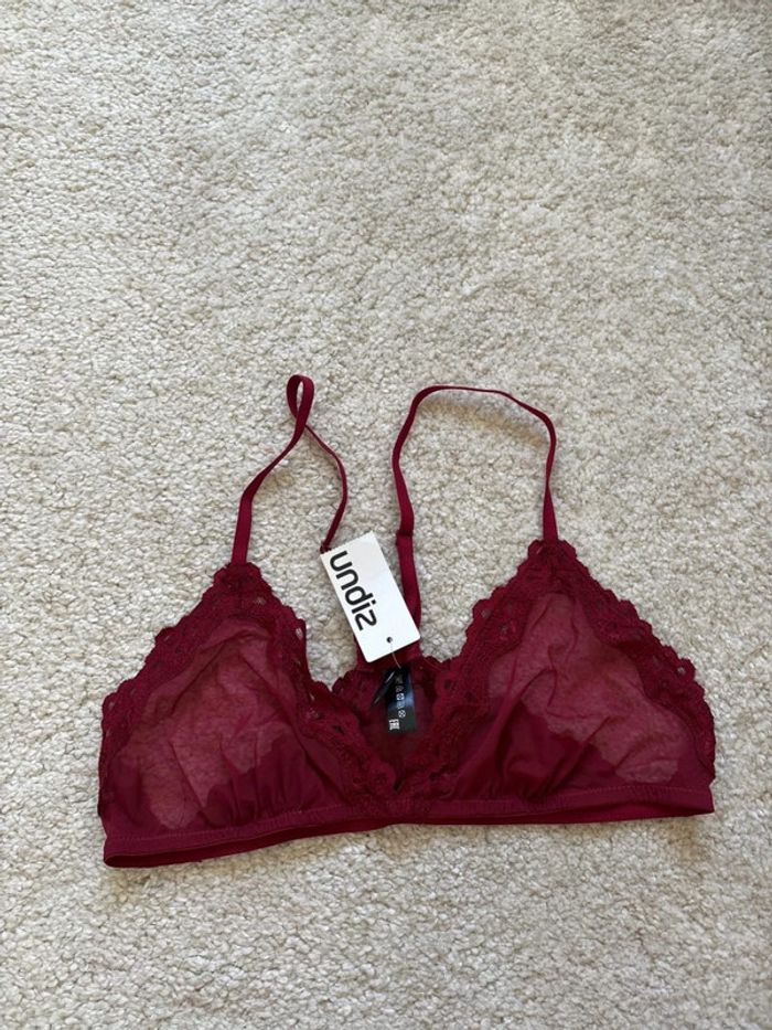 Bralette bordeaux undiz taille L