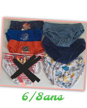Lot slips 6/8ans garçon