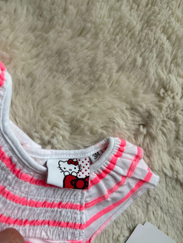 Robe à rayure rose hello kitty 3 mois dress pink - photo numéro 2