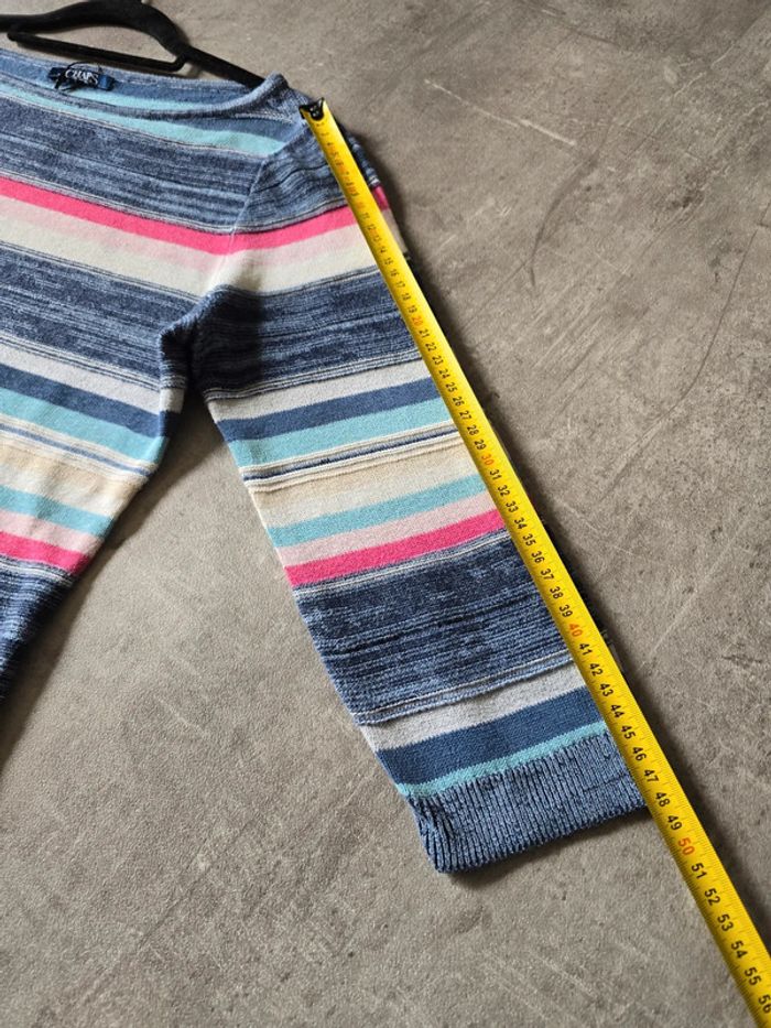 Pull Chaps manche 3/4 multicolore taille M - photo numéro 4