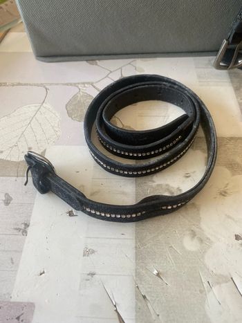 Ceinture noire a strass