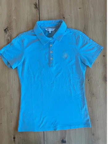 Polo Bleu  Clair  Harcour – Taille  S  –  Très  Bon  État