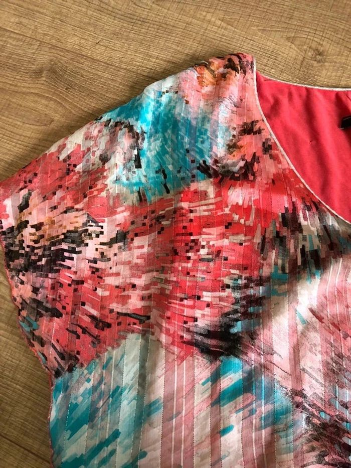 Blouse imprimée à manches courtes Jacqueline Riu taille 38 jamais portée - photo numéro 13