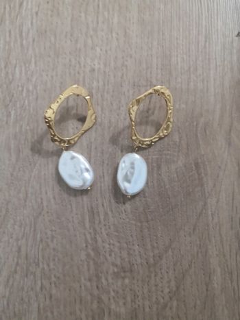 Boucles d'oreilles acier inoxydable neuve