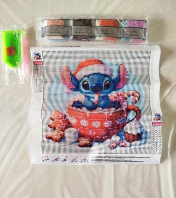 Diamond painting Stitch tasse de Noël #A035