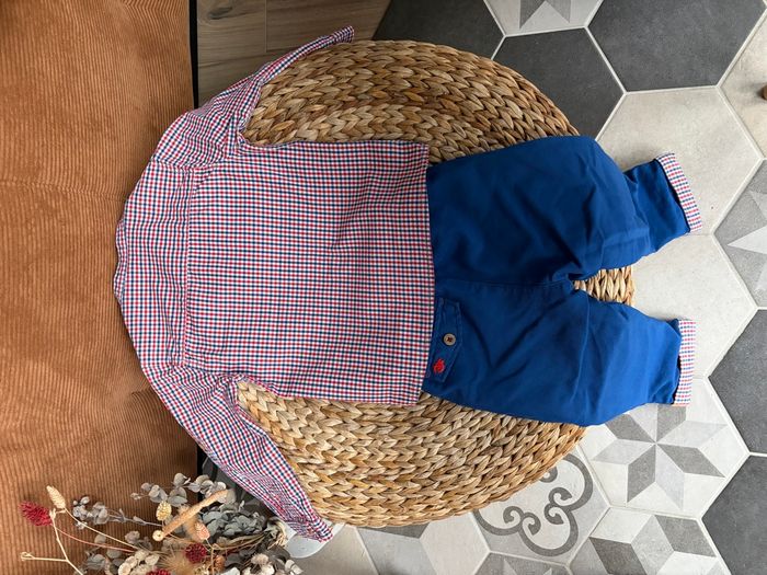 Ensemble 3 pièces jaune et bleu - 24 mois - photo numéro 2