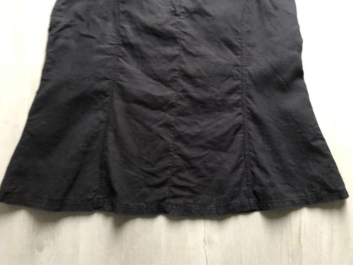 AN3- Jupe en lin doublée noire T 50 peu portée - photo numéro 2