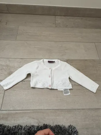 Gilet court bébé fille