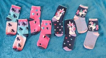 Lot 4 paires de chaussettes collection licorne