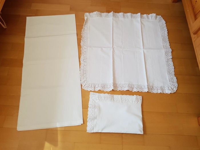 Lot de 2 taies d'oreiller neuves + traversin