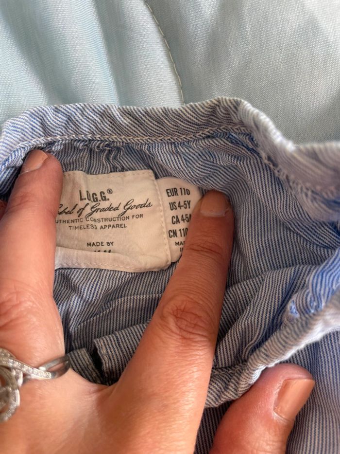 Blouse manche longues à rayures H&M 110cm - photo numéro 2