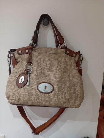sac a main vintage Fossil effects croco