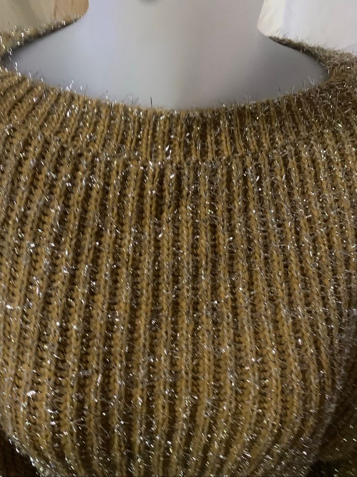 Pull jaune moutarde brillant New collection taille unique 36-42 - photo numéro 4
