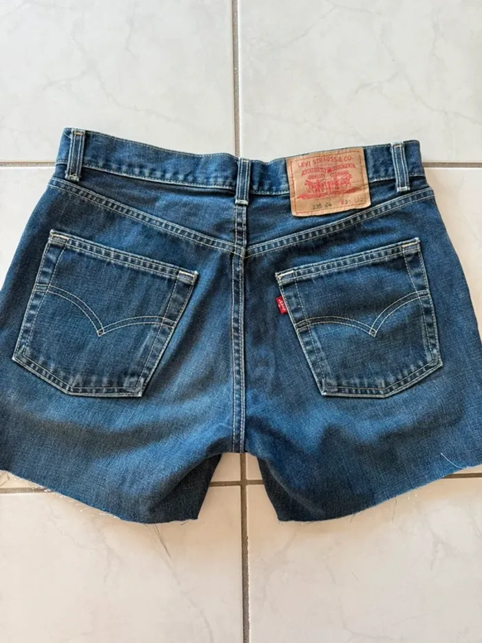 Short en jean Lévis 535 denim vintage USA taille 36 top état - photo numéro 11