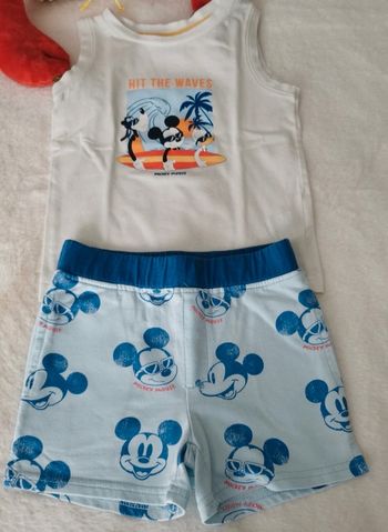 Ensemble short Mickey Taille 36 mois