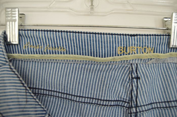 Pantalon rayé bleu BURTON coupe fuselée – Taille 42 (repris, convient plutôt 40) - photo numéro 3