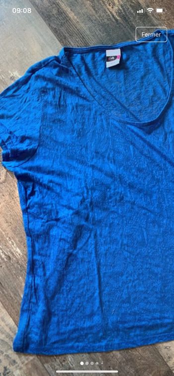 Rée shirt bleu roi motifs tissus