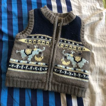 Veste en laine sans manche