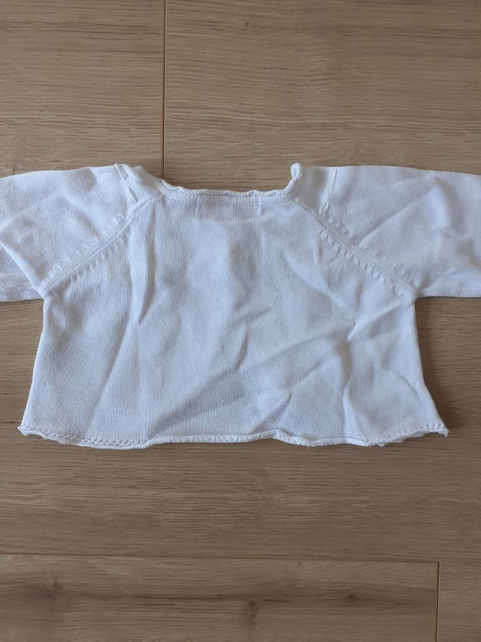 Gilet / cardigan fille blanc 12 mois Gémo - photo numéro 3