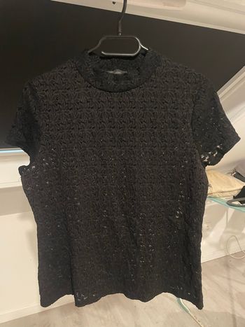 T shirt dentelle noir Kiabi 