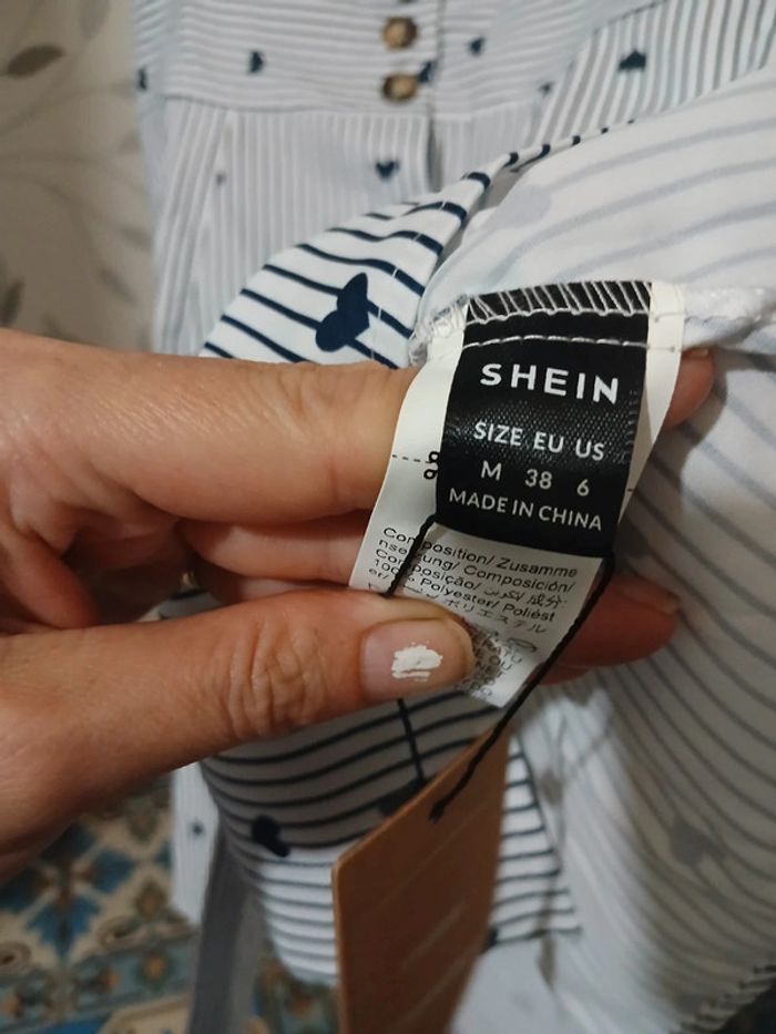 Robe d été boutonnée Shein neuve avec étiquette Taille M - photo numéro 5