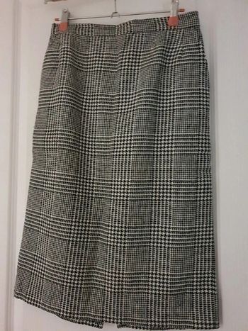 Jupe vintage motif pied de poule - Taille 36