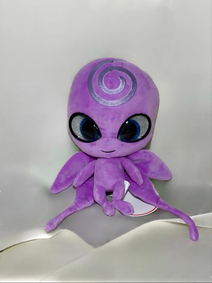 Peluche Nooroo 24cm Miraculous officielle ZAG - Kwami violet 3+