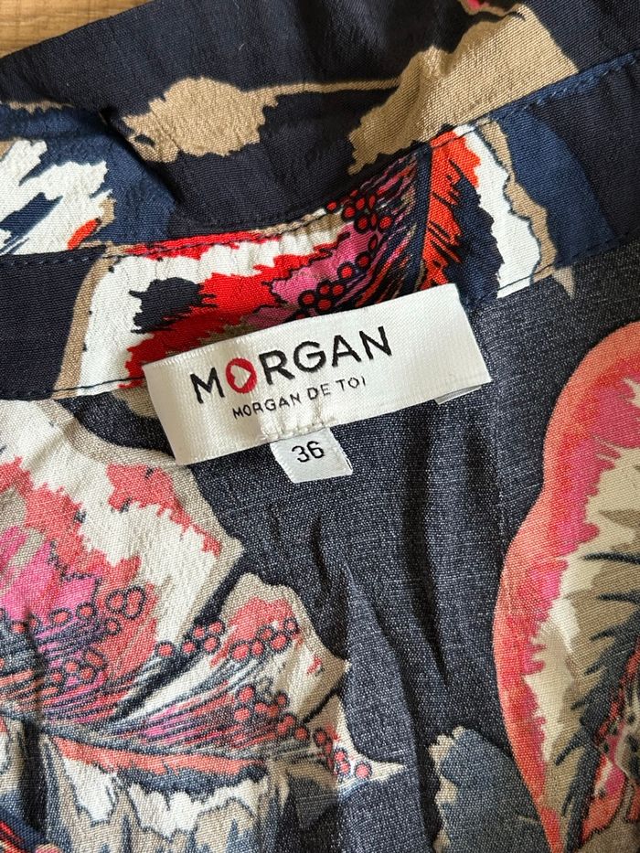 Robe bleue marine et fleurie Morgan taille 36 jamais portée - photo numéro 9