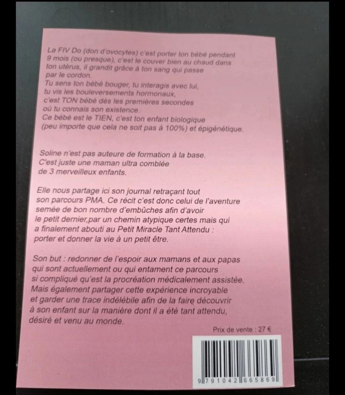 Livre illustré sur la PMA Petit miracle attendu neuf - photo numéro 2