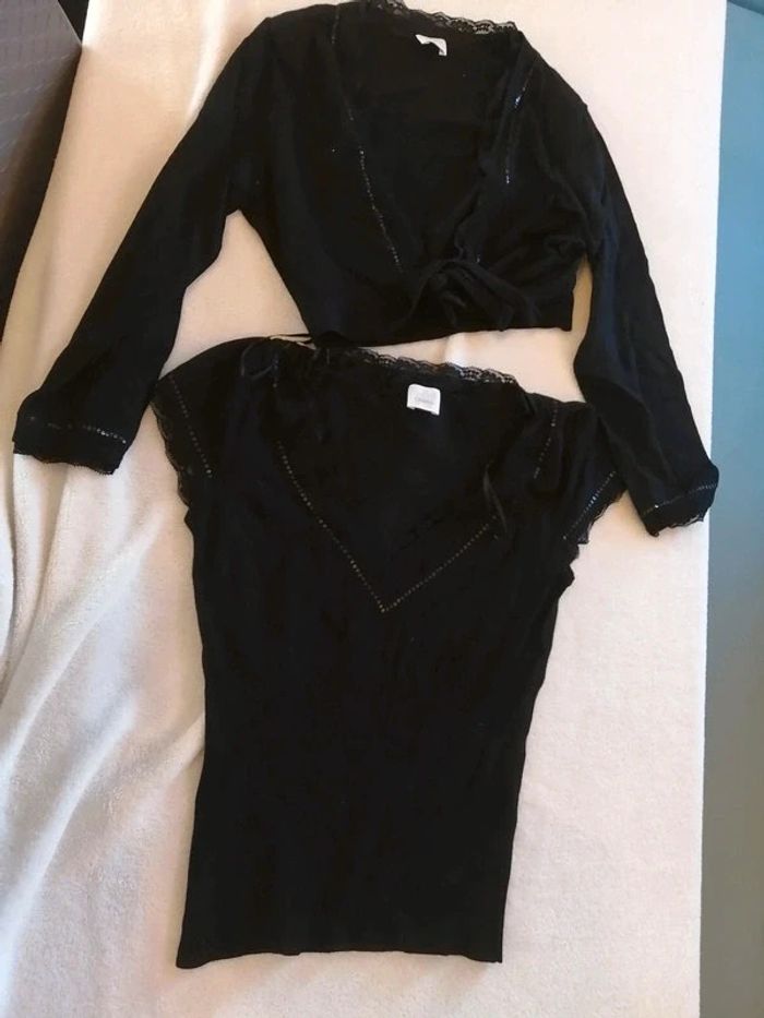 Ensemble de haut debardeur+boléro habillés