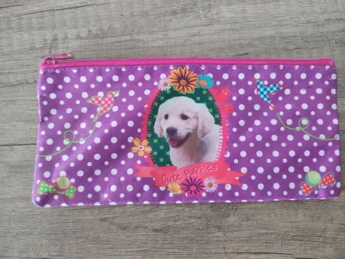 Trousse d'école avec un labrador ( chien ) " Cute puppies "