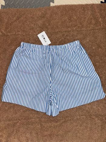 Short en coton avec cordon de serrage, imprimé marinière